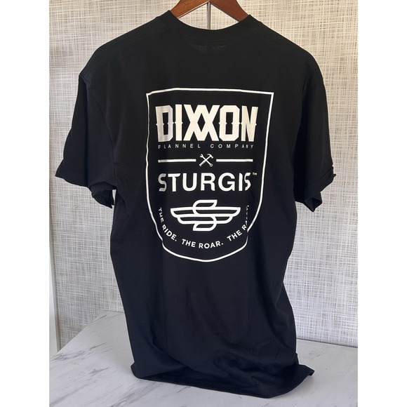Dixxon Flannel T- Shirt Mens Sz Large Sturgis SD Rally Motorcycle Black New BxCC - Picture 1 of 6